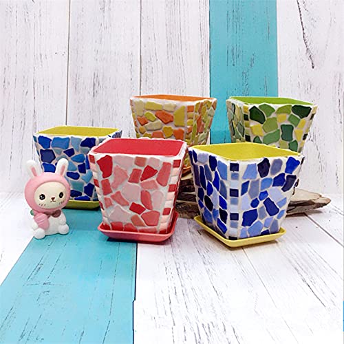 200G Ceramic Mosaic Tiles For Crafts,Irregular Stained Ceramic 0.2"X0.8" Porcelain Mosaic Tiles For Home Decoration (White) #TOP4