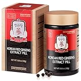 JUNG KWAN JANG Korean Red Ginseng Extract Pill - Red Panax Ginseng Energy Supplements with Rice Powder, Vitamins C & E - No Caffeine (800 Pills, 5.93 oz)