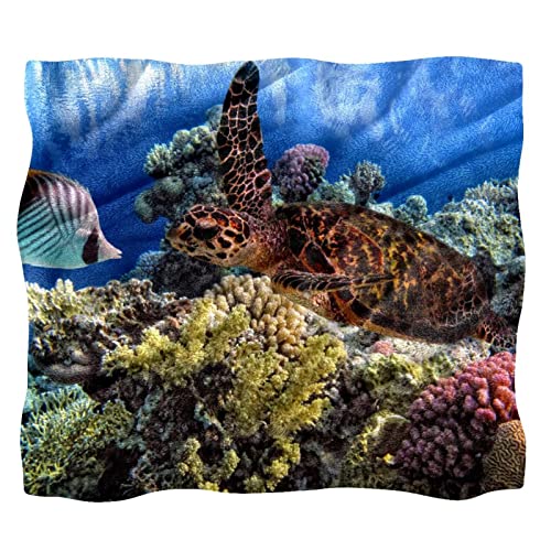 Couverture polaire tortue de mer un cocon de douceur pour le lit