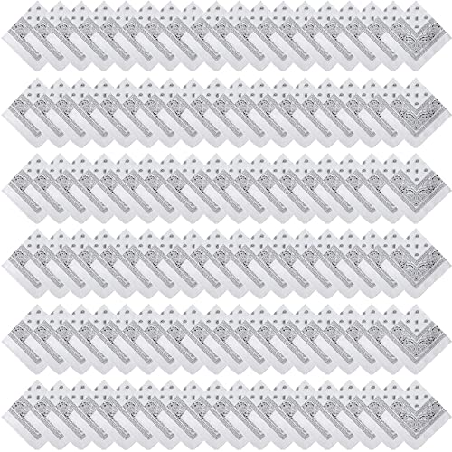Handepo 150 Pcs Bandanas Bulk, Colorful Paisley Bandanas Unisex Head