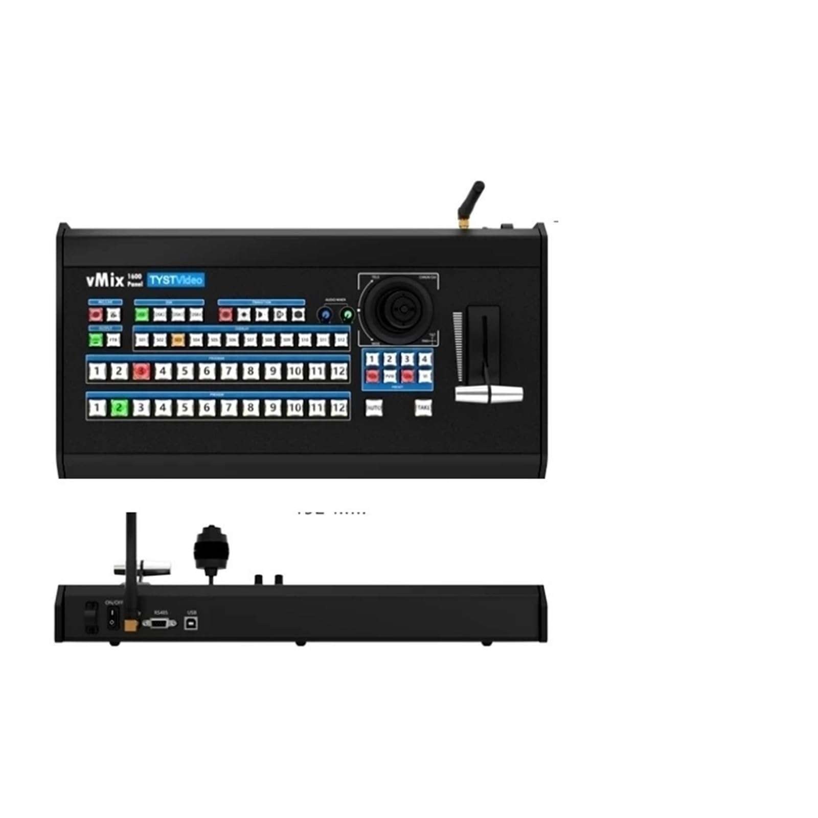 Interruttore video, Video 1600 Panel Wireless Director Switcher Controllo PTZ for la registrazione di trasmissioni in streaming live per uffici domestici, data center(Mini Switcher)