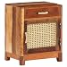 Ausla Mobiletto Laterale, Comodino in Legno Massello Comodino in Legno Naturale Stile retrò Comodino Camera da Letto 40x30x50 cm per Corridoio