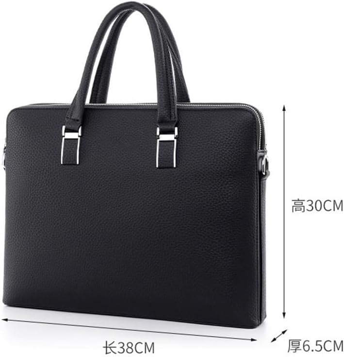 メンズ ハンドバッグ ワンショルダー付きクロスレザーブリーフケース