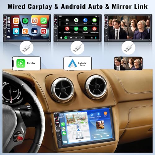 CAMECHO 9 Inch Portable Car Stereo With Wireless Apple Carplay Android - View #3