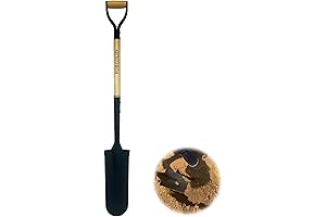 Drain Spade Shovel | Heavy Duty Garden Spade, Trenching Spade, 45" Wood...