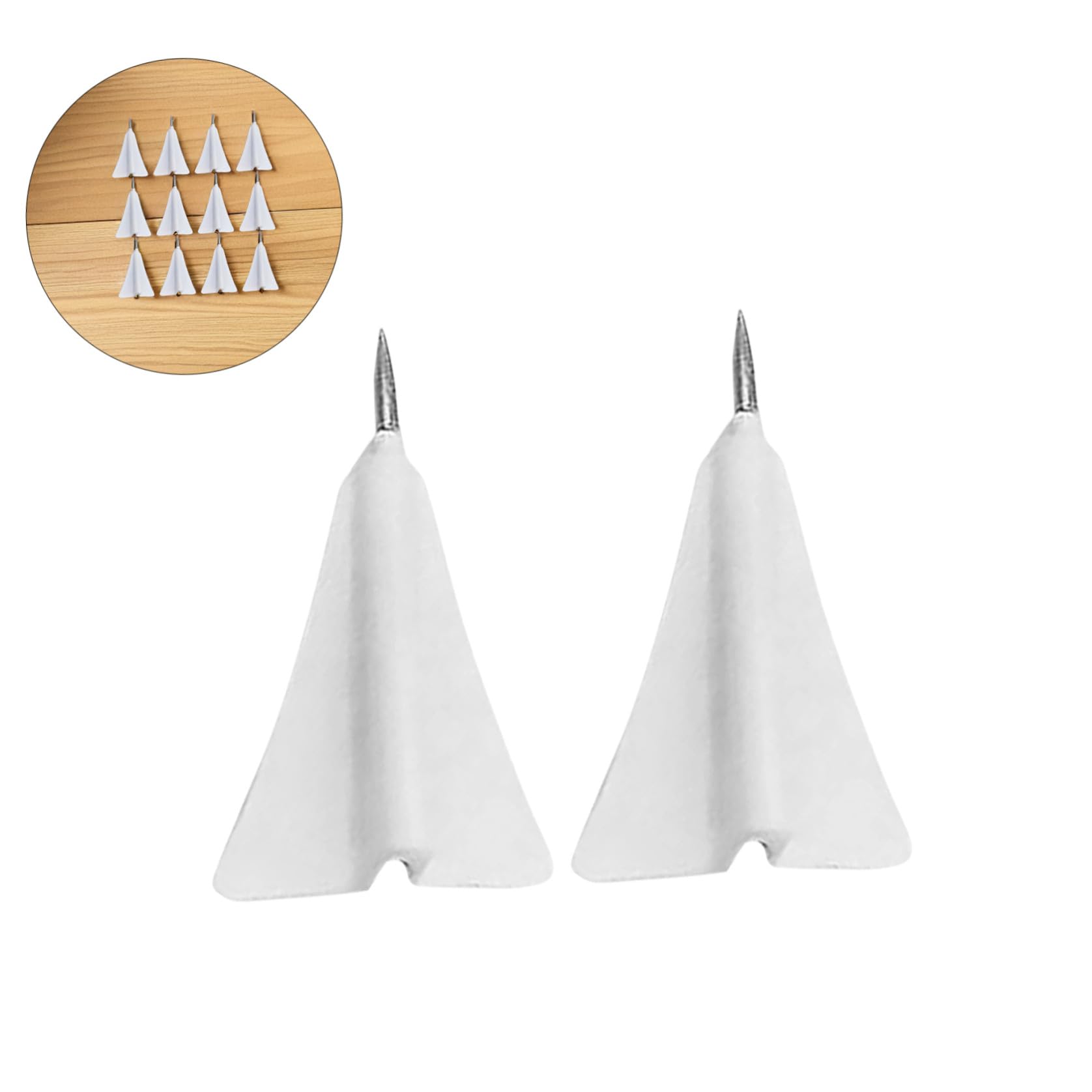 IMIKEYA Punaises Avion 12Pcs Goupille Pratique Blanc ABS Acier, pour Tableau de Messages et Tableau Liège, Accessoires de Carte Portables