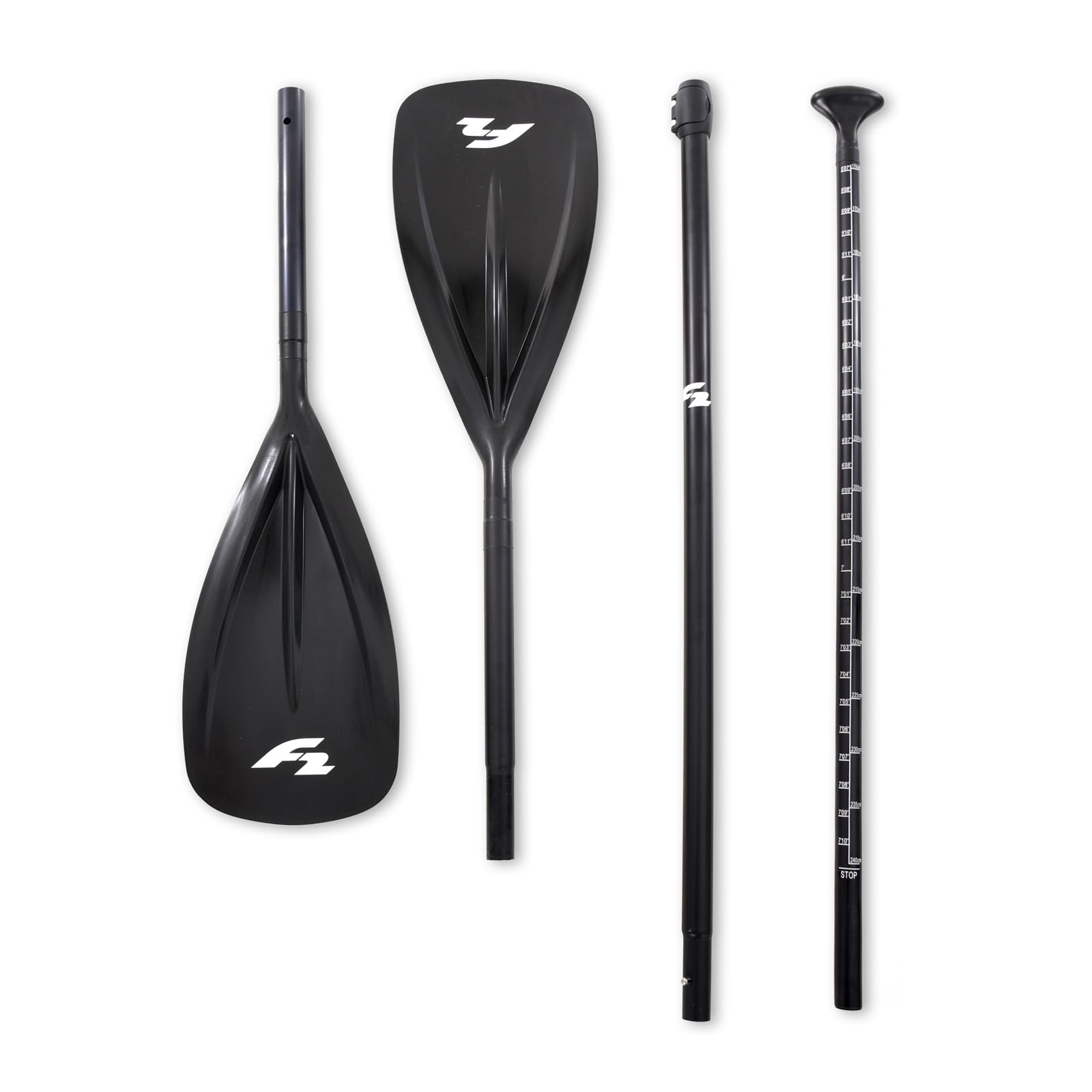 F2 Marken SUP Sitz Set aus Kajak Paddel Alu 4 teilig + bequemem Kajak Sitz 2025 Stand up Paddling Kayak Seat + Paddle