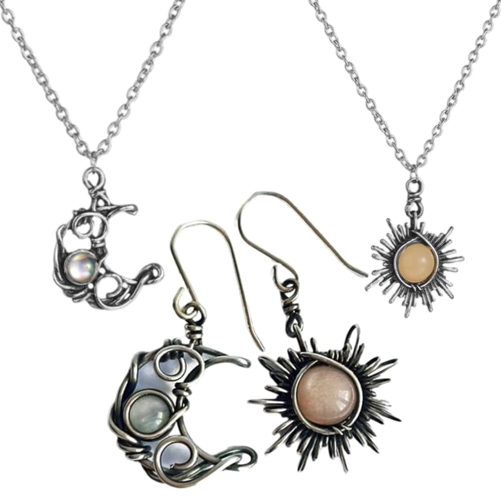 4 Pcs Boho Jewellery For Women,Sun Moon Earrings Set With Bohemian Style Dangling Design, Suitable For For Office Attire, Parties, Weddings, Or Casual Outings-image-33