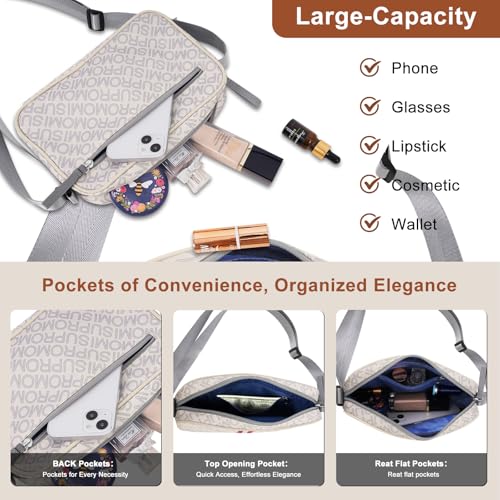 Crossbody Bags for Women: Small Fashion Print Purses Hand Travel Shoulder Bag3