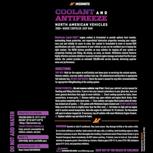 Image of Mishimoto Liquid Chill OE Coolant, Purple, North American Vehicles, 1 Gallon