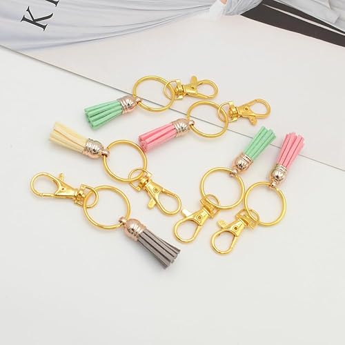 Miniatura 3 de 60 ganchos giratorios dorados de alta calidad con llaveros, ganchos de clip para llavero, cierres de pinza de langosta para llavero, fabricación de