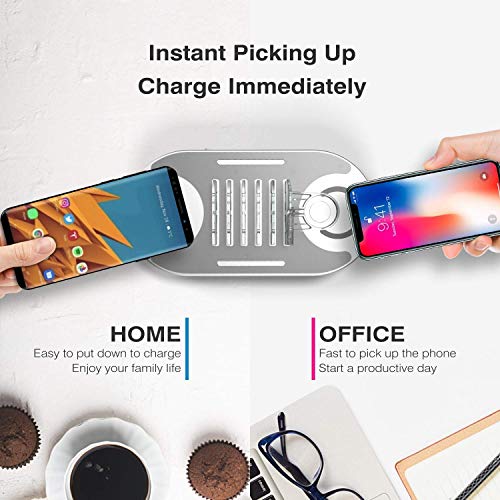 MSTJRY Pull Up Bar, Wireless Charging USB Charger Station Dock, Silver (DGOQ0018) - Thumbnail 6