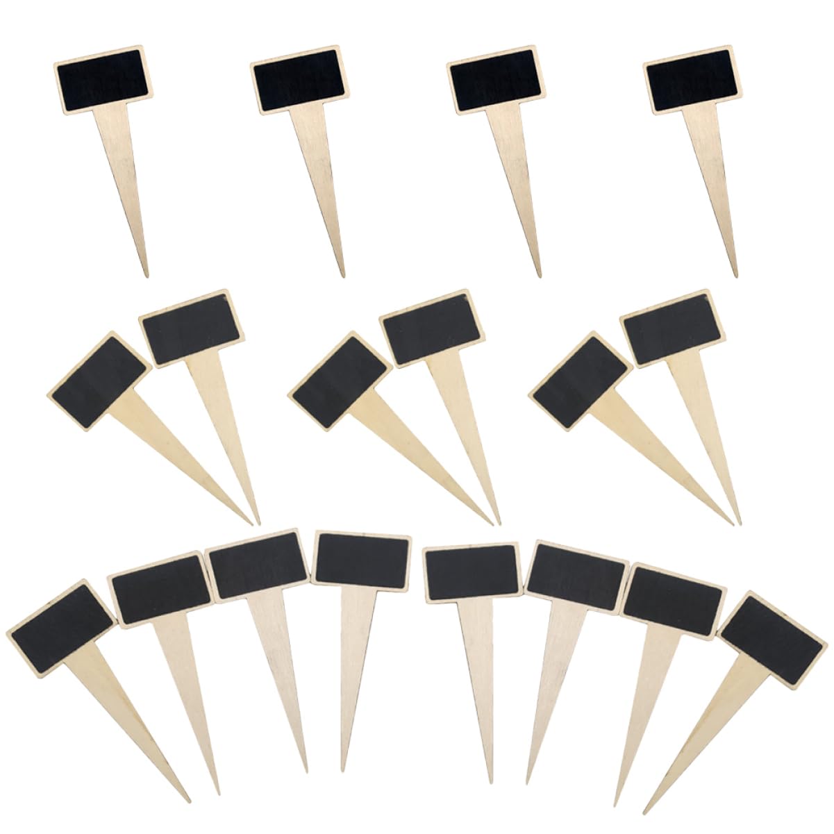 ibasenice 5 Ensembles Panneaux Mini Ardoises Étiquettes Pour Plantes Avec Bâtonnets Pour Identifier Vos Fleurs Et Décorer Vos Pots De Fleurs 18 Pièces * 5