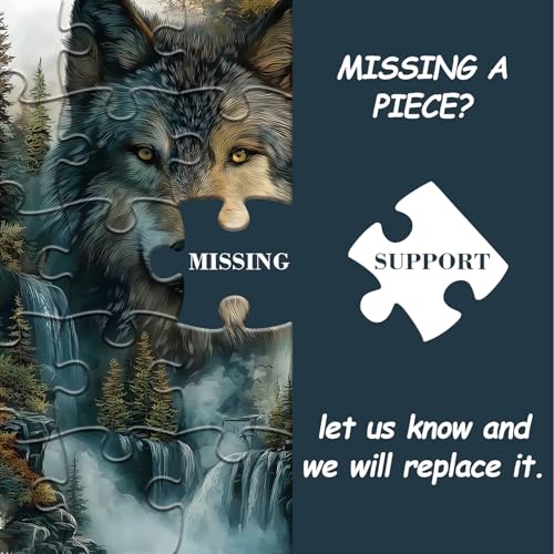 Puzzle Animal Lobo Horizontal 16+ Anos miniatura 7