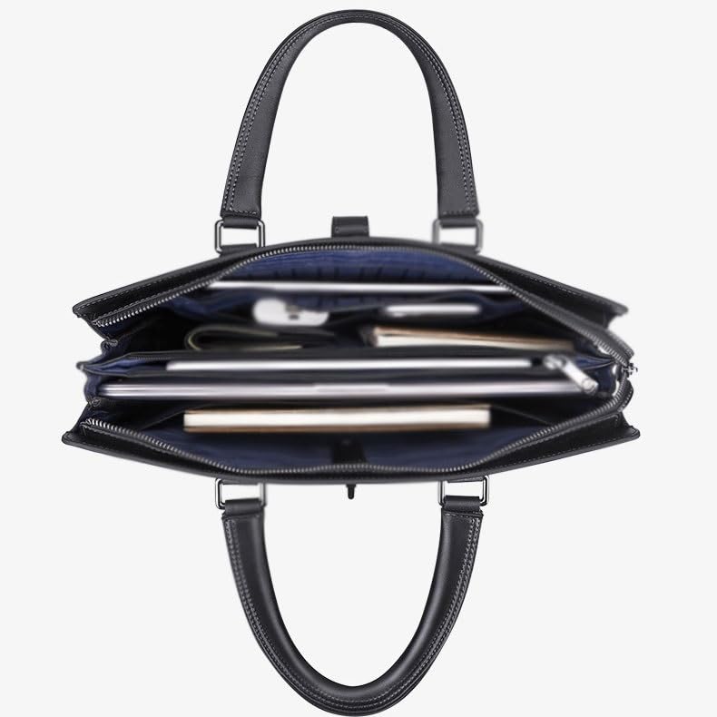 Briefcase Men's Business High Capacity Genuine Leather Men's Handbag Crossbody Bag Men's Bag3