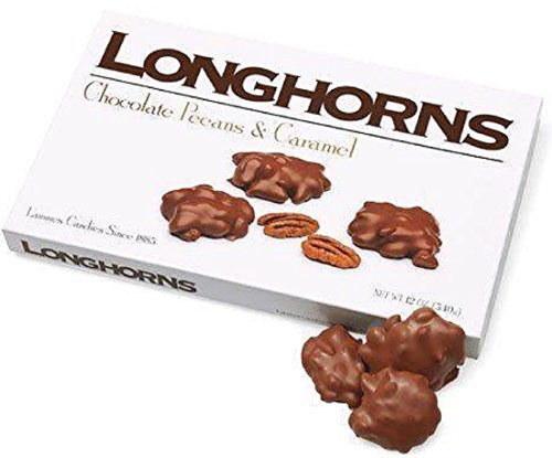 Lammes Candies Milk Chocolate Longhorns - Milk Chocolate Pecans & Caramel, 12 Oz.
