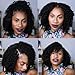 Kinky Curly Crochet Human Hair Extensions Pre-Separated Crochet Hair Multi-Textured Kinky Curly Reusable Micro Twists 16inch 120g (Usually 240g Full Head) Natural Black