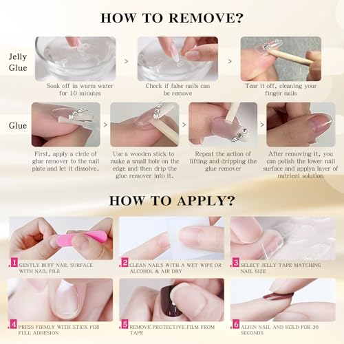 Yacey Handmade Press On Nails – Medium Coffin False Nails for Women - image 6