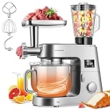 VIVOHOME 9 in 1 Multifunctional Stand Mixer with Fermentation, 6 Speed 7.5 Quart Kitchen Electric Food Mixer with Timer, Meat Grinder, Juice...