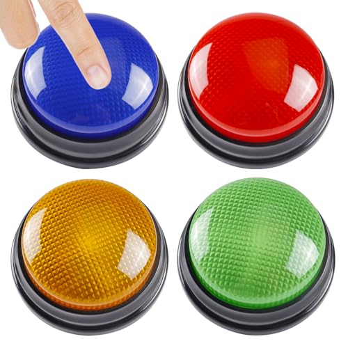 Image of 4-Pack Game Buzzers: Interactive Trivia Buzzers for Kids, Classroom & Family Games