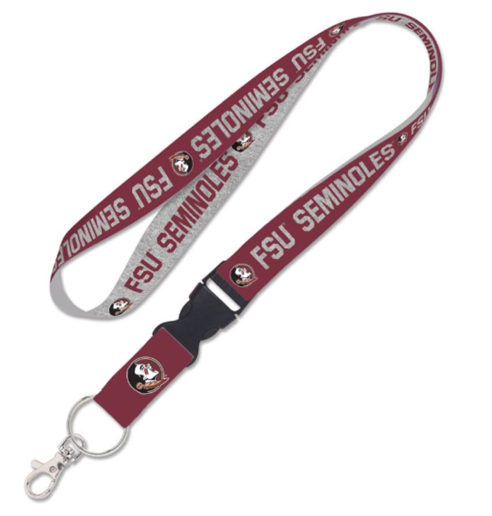 Florida State Seminoles HEATHERED Lanyard w/detachable buckle 1