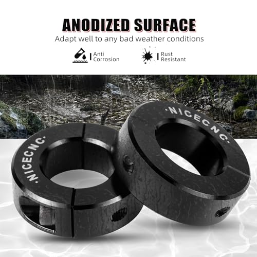 NICECNC Schwarze hintere Sway Bar Stop Clamp Compatible with Can Am Maverick X3 900 HO 4x4 DPS 2018, X3 Max R 4x4 Turbo DPS 2017, 2018, 2019, Siehe Ausstattung