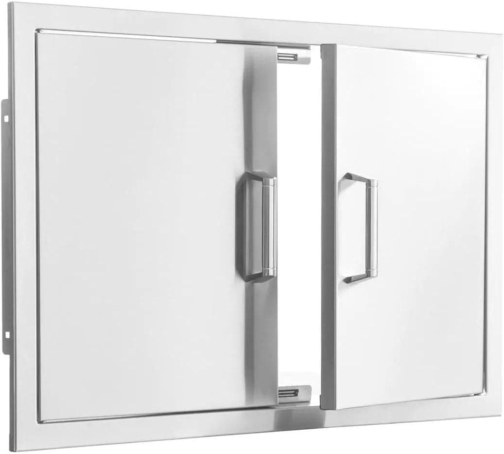 BBQGuys Signature 3 Piece 32 Inch Double Access Door Outdoor Kitchen Storage Package - Contempo - BBQ-260-AD32-T-3PC-H