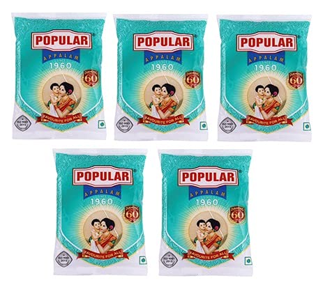Popular Appalam- No.1 80G - 3 inches 400G Pack of 5-image-19