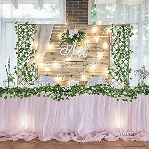 Image of CEWOR 36pcs 236 Feet Artificial Ivy Hanging Plants Fake Vine Leaves for Home Garden Wall Decoration