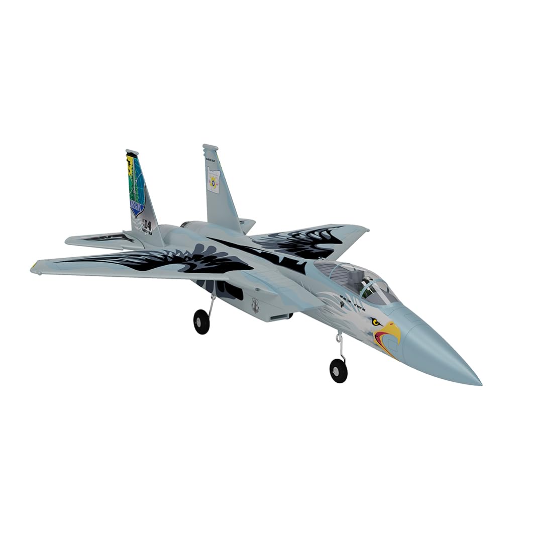XFLY-MODEL F-15 Twin 40mm EDF RC Airplane RC Fighter Jet PNP (Transmitter, Receiver or Battery not Included) (Grey)