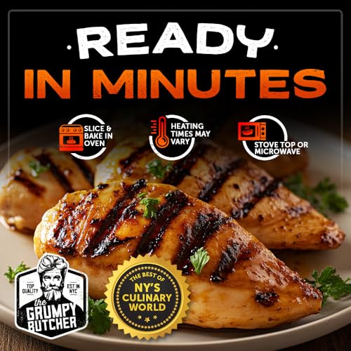 Image of Grumpy Butcher Variety Grill Meats Gift Box, 4.5 lb - Premium Duroc Pork Bacon, Grilled Chicken Breasts, Artisan Beef & Pork Meatballs, Chicken Sausages - Frozen Gourmet BBQ & Food Gift Set