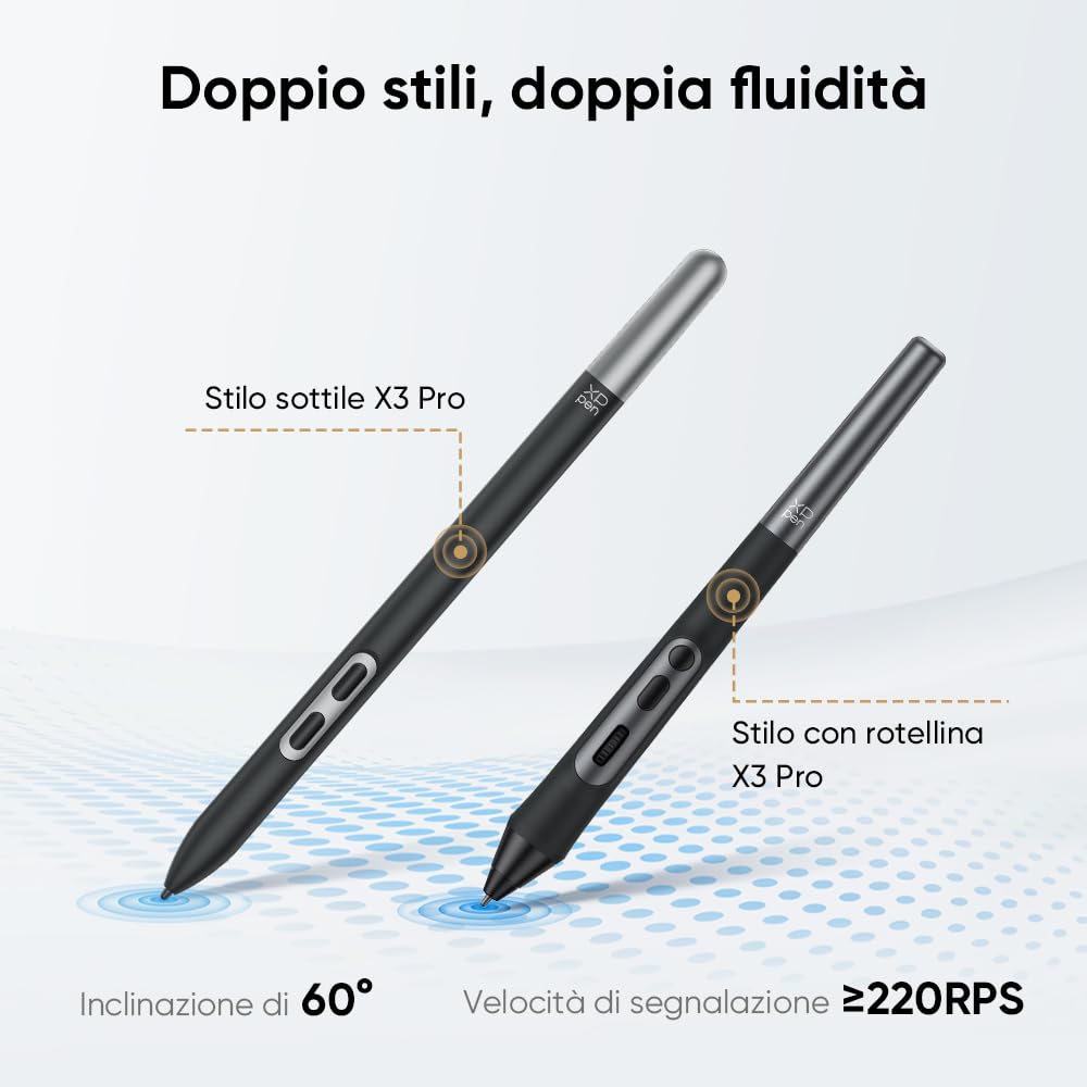 XPPen Artist Pro 19 (Gen 2) 4K Tavoletta garfica con schermo con 2 penne livelli di pressione 16K, 60° Inclinazione, include tastiera Bluetooth, Creazione di animazioni, Design 3D