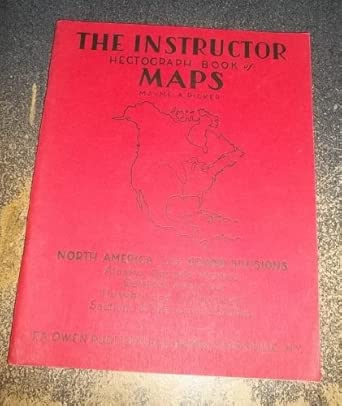 Hectograph Book of Maps the Instructor Mayme a Ricker North America ...