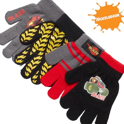 Image of Nickelodeon Boys 4 Pack Mitten or Glove Set: Paw Patrol and Blaze (Toddler /Little Boys)