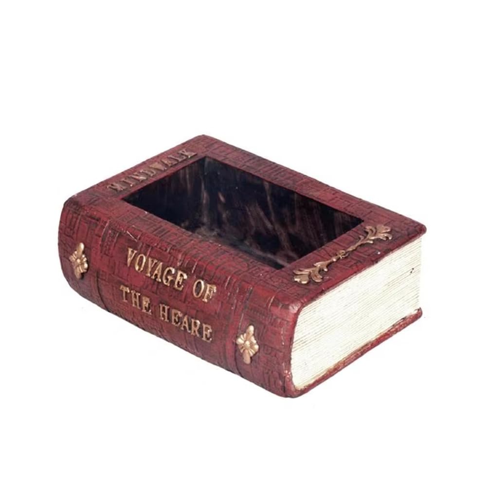 CTRLZS Resin Literary Book Floral Vase Simulation Flower Pot for Garden Landscape Living Room Decorative Planter