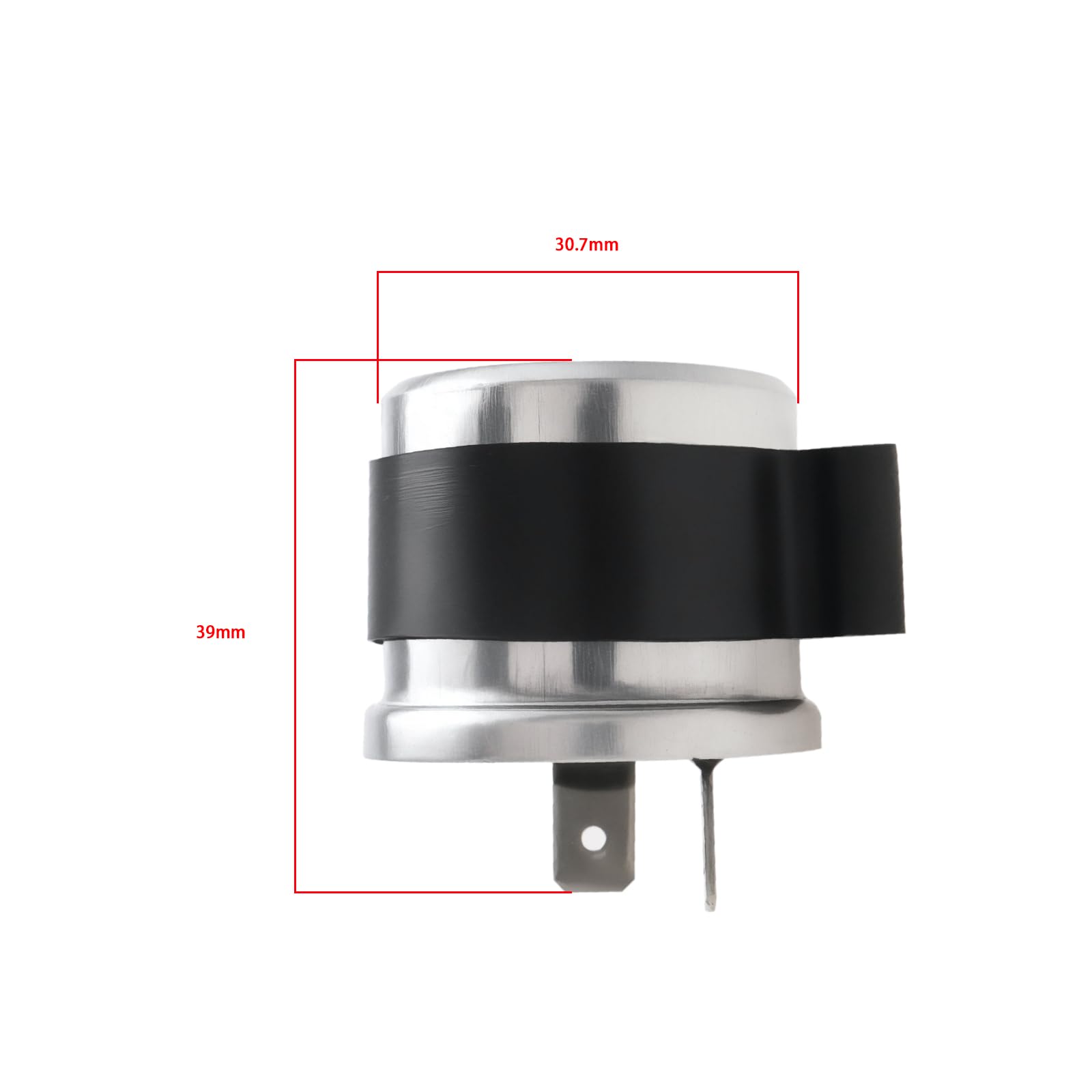 OTOTEC Lot de 2 Relais de Clignotants Mécaniques pour Motos 6 V 2 Broches Relais de Clignotant Relais de Rotation de Remplacement pour Motos DC 6 V Argent