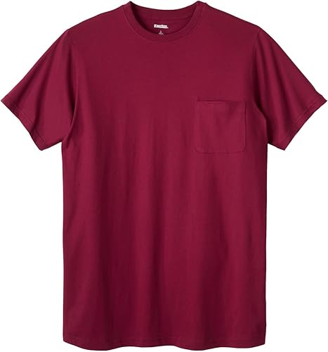 KingSize Men's Big & Tall Shrink-Less Lightweight Pocket Crewneck T-Shirt - L, W