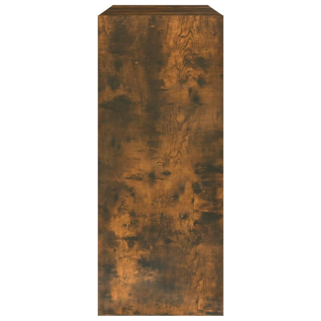 Regał na książki, ścianka działowa, dąb wędzony, regał do salonu, dekoracyjny regał do sypialni, 80 x 30 x 72 cm