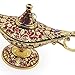 AVESON Classic Vintage Collectable Rare Legend Aladdin Magic Genie Costume Lamp Home Table Decoration & Gift, Golden Red