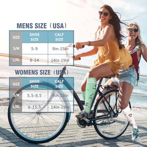 Image of Bluemaple 6 Pack Copper Compression Socks for Women and Men Circulation-Best Support for Medical, Running,Nursing,Athletic