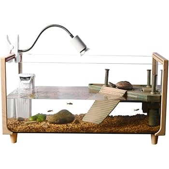 亀 水槽 透明 リクガメ ケージ　高精細ガラス ガラス透明 360° 水槽セット Amazon | 亀 水槽 大きい 透明 リクガメ ケージ カメの生息地