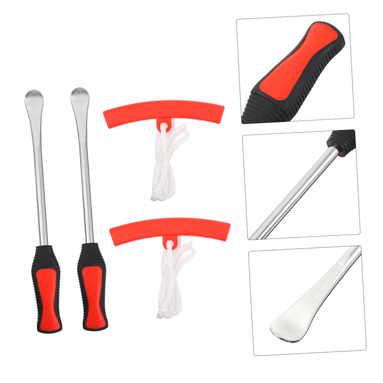 PRETYZOOM Motorcycle Tire Repair Tool Set Bike Opener Manganese Silicon Steel Lightweight Easy Handling