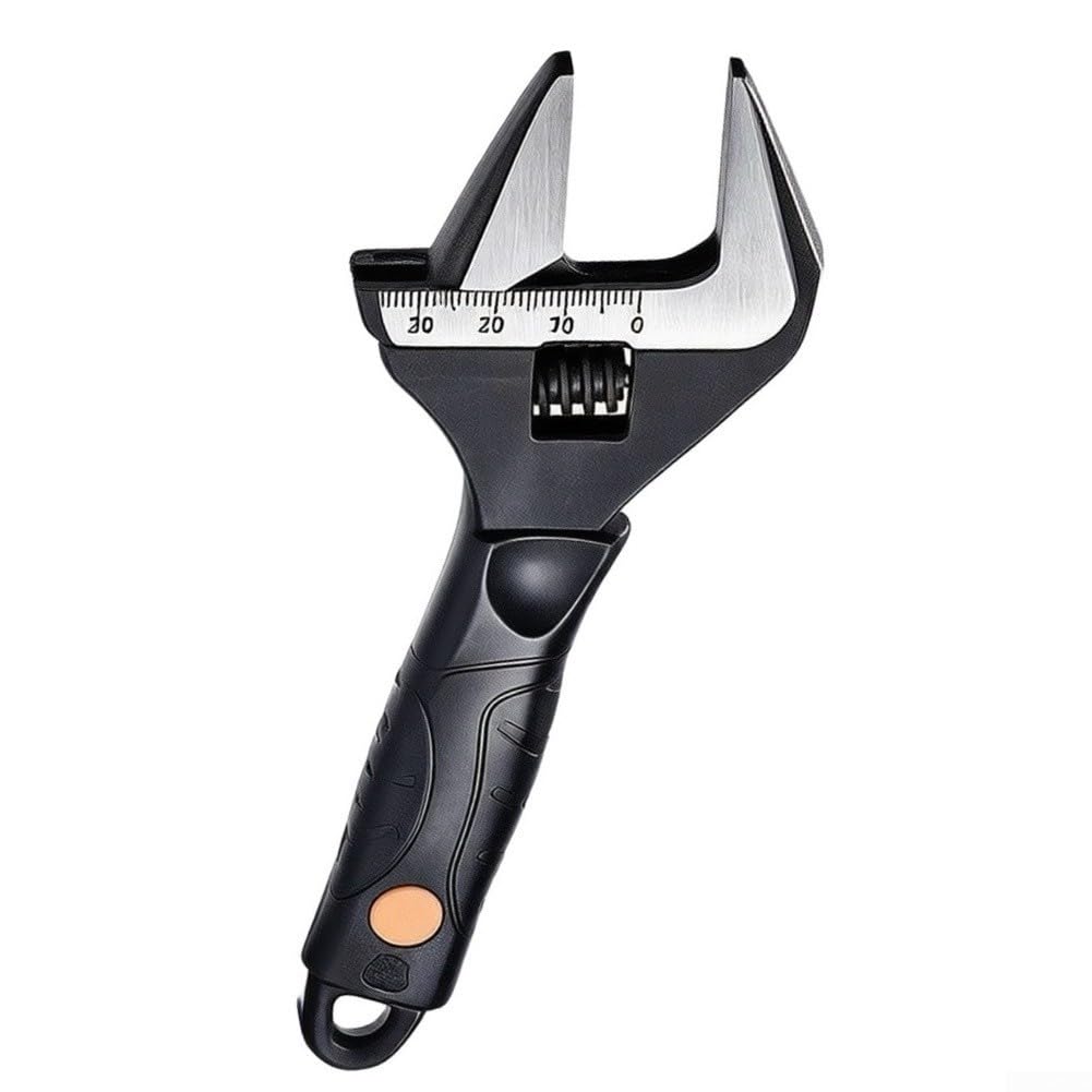 Llave Ajustable Extra Ancha 6-12 Pulgadas con Mordazas Paralelas Profundas para Fontanería y Automoción Mango Ergonómico Antideslizante para acero para forjado(6inch)