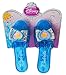 Disney Princess Collection Cinderella Shoes Slippers Clear Blue with Sparkles for Children to Dress up As Favorite Princess (1 Pair)