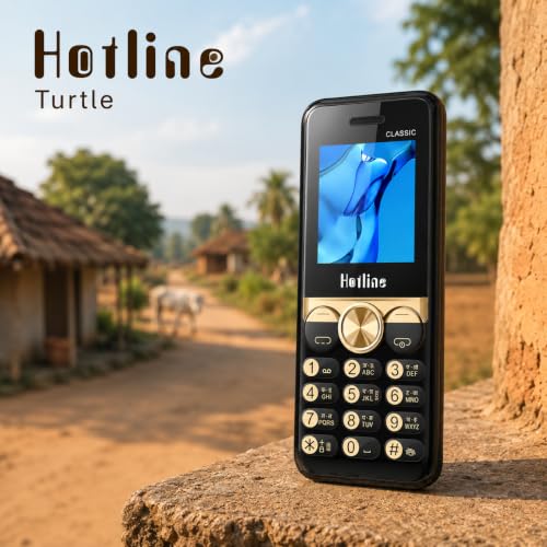 Image of HOTLINE Turtle Dual SIM Keypad Mobile Phone | 1.8 inch Display | Wireless FM | Digital Camera | Expandable Memory | LED Torch and Long Battery Life