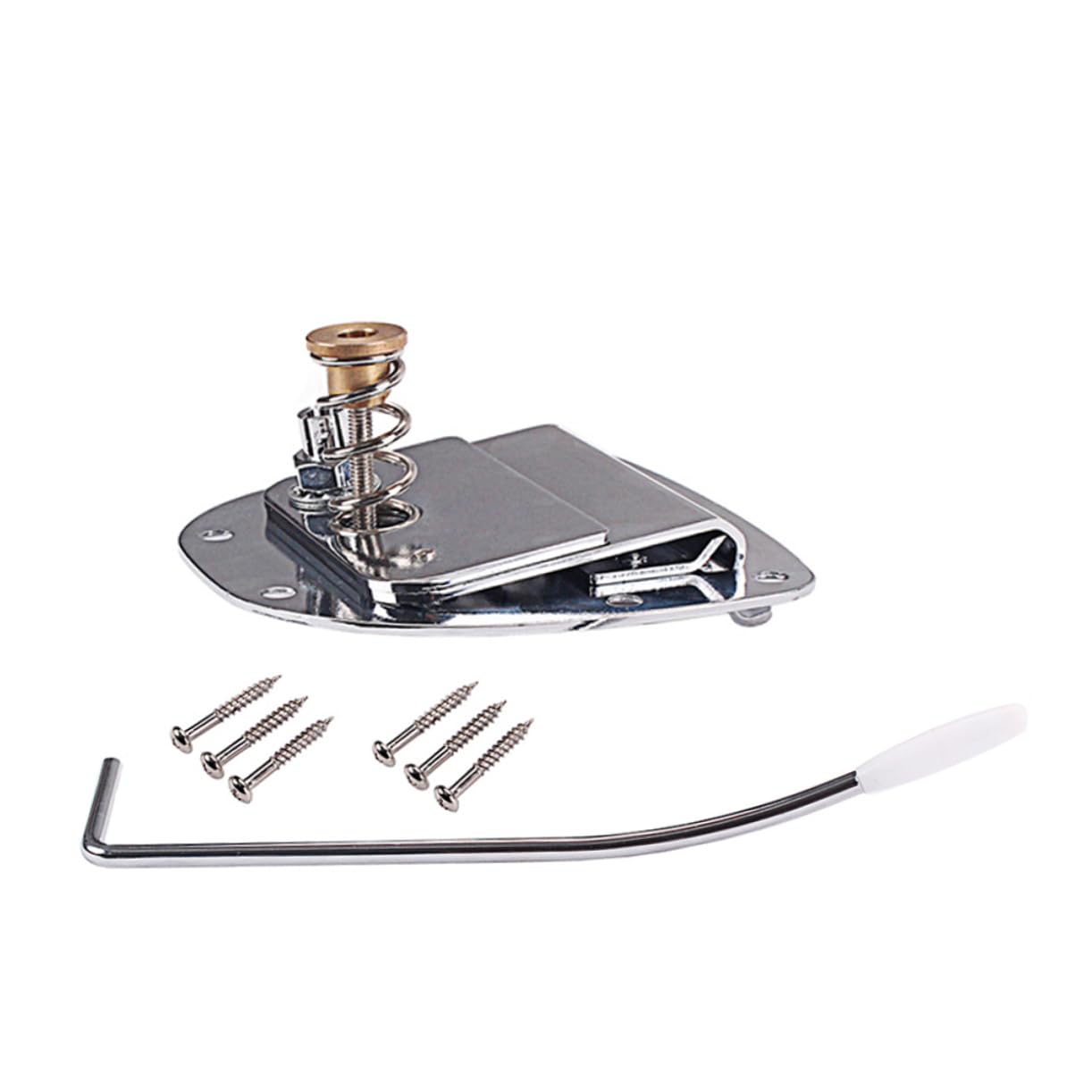 Toddmomy 1set Ga426 Guitar Tremolo System Bridge Tailpiece Silver Pull Guitar Replacement Parts