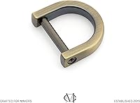 Vista 2 de CRAFTMEMORE Anillos en D de 5/8 pulgadas (ancho interior) con tornillo de cierre, grillete, soporte para llaves, herradura en forma de U, anillo