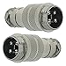 Xiaoyztan 3 Pairs 4-Pin Microphone Male & Female Plugs CB Mic Extension Cable Connectors for CB Radio PC
