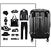 Goplus Expandable Carry On Luggage, 20-inch ABS Hardside Travel Bag, Lightweight Trolley Suitcase with Spinner Wheels