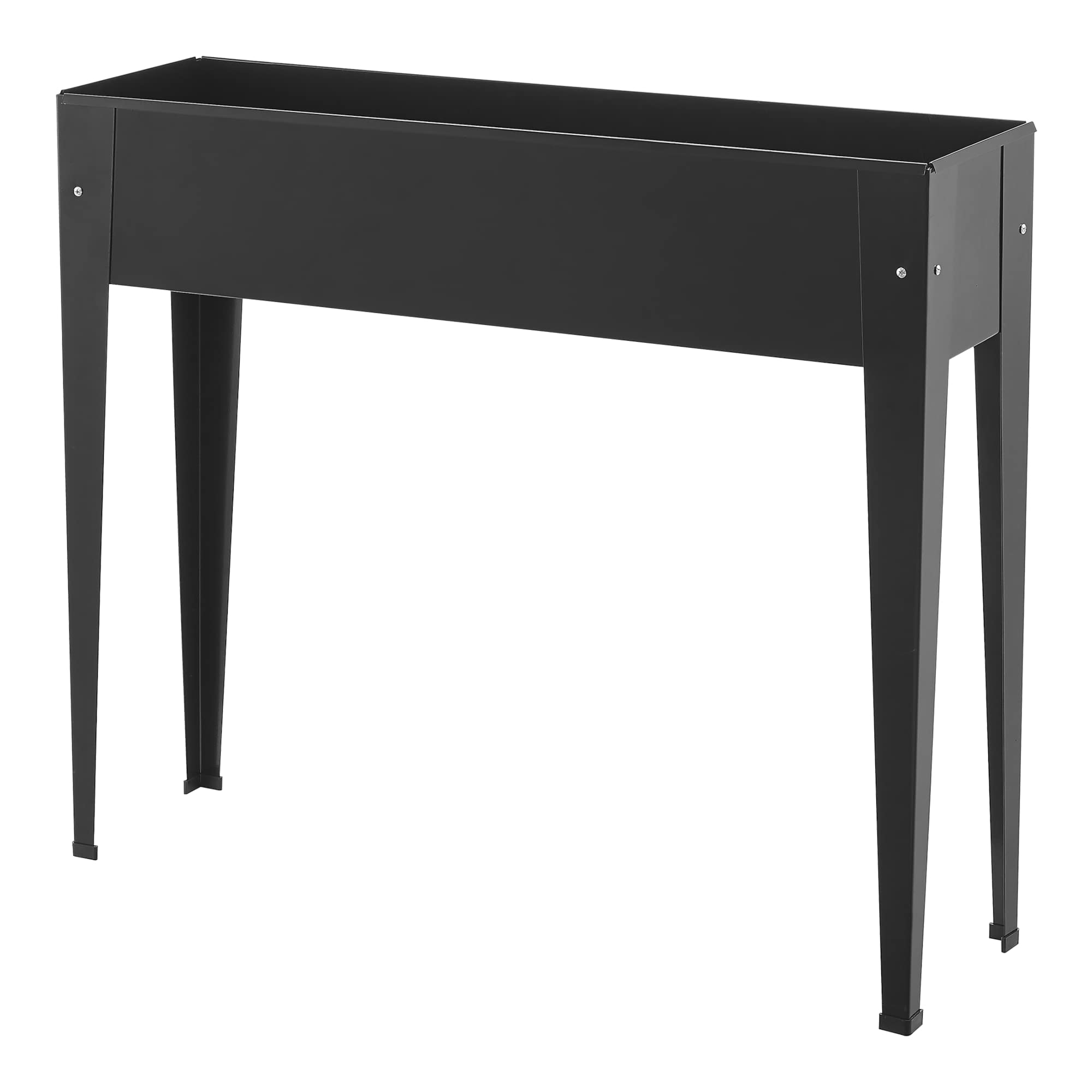 [en.casa] Mesa de Cultivo Rectangular Jardinera Exterior con Orificio Acero 98 x 25 x 82 cm Gris Antracita